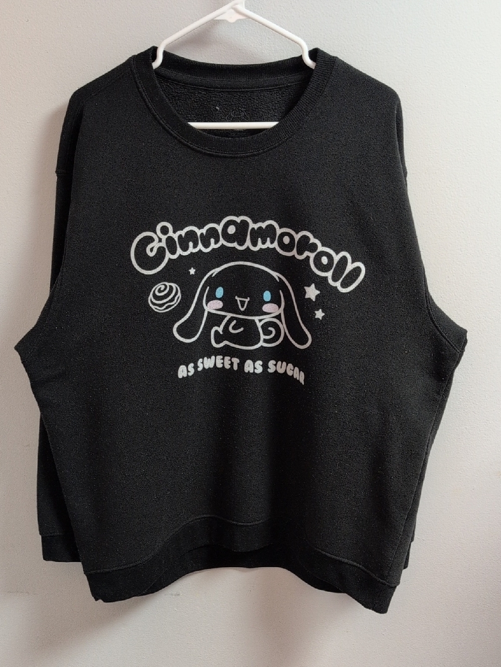 Sanrio Cinnamoroll "As Sweet As Sugar" Printed Crewneck Sweatshirt, XL Women's